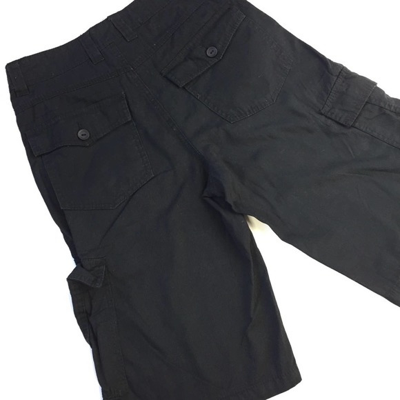 Men’s Machine Black Cargo Shorts Size 28 - Picture 2 of 4